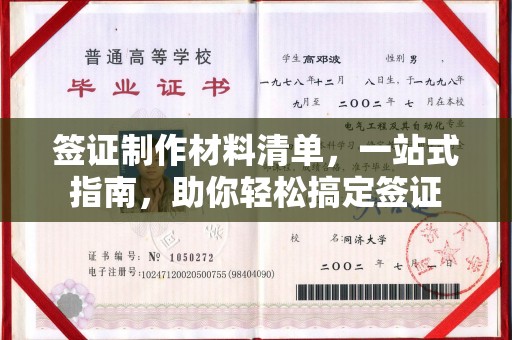 定州签证制作材料清单，一站式指南，助你轻松搞定签证