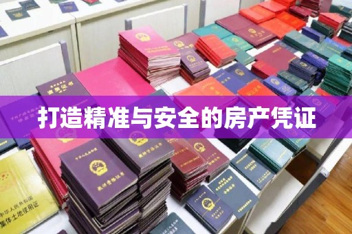 定州打造精准与安全的房产凭证
